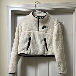 Cropped Sherpa Sweatshirt